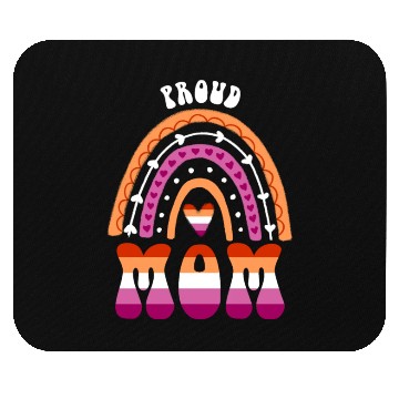 Discover Proud Mom Lesbian Pride Rainbow Mouse Pads