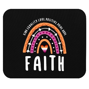 Discover Faith Lesbian Pride Rainbow Mouse Pads