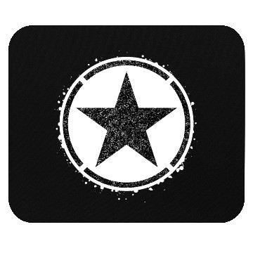 Discover Sponge stencil Star inside circle Mouse Pads