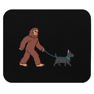 Discover Bigfoot Sasquatch Walking Scottish Terrier Mouse Pads