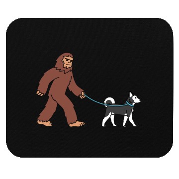 Discover Bigfoot Sasquatch Walking Husky Mouse Pads
