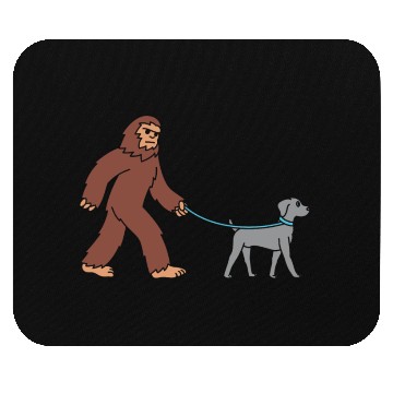 Discover Bigfoot Sasquatch Walking Weimaraner Mouse Pads