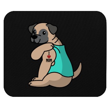 Discover I Love Mom Tattoo Bullmastiff Mouse Pads