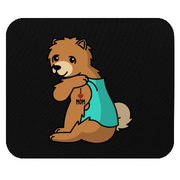 Discover I Love Mom Tattoo Chow Chow Mouse Pads