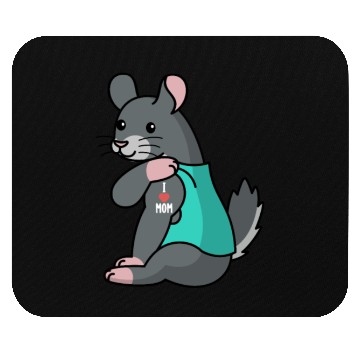 Discover I Love Mom Tattoo Chinchilla Mouse Pads