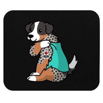 Discover I Love Mom Tattoo Australian Shepherd Mouse Pads