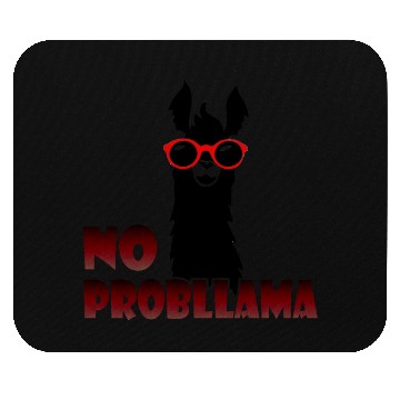 Discover Cool Llama With Red Sunglasses -No Probllama Mouse Pads
