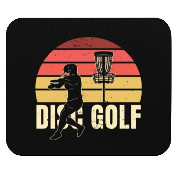 Discover Disc Golf Retro Sunset Mouse Pads