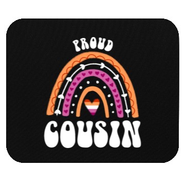 Discover Proud Cousin Lesbian Pride Rainbow Mouse Pads