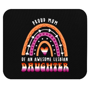 Discover Proud Mom Awesome Lesbian Daughter Mouse Pads