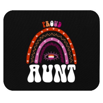 Discover Lesbian Rainbow Proud Aunt Lesbian Mouse Pads