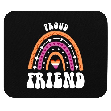 Discover Proud Friend Lesbian Pride Rainbow Mouse Pads