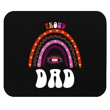 Discover Lesbian Rainbow Proud Dad Lesbian Mouse Pads