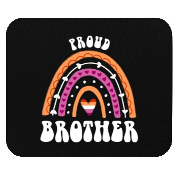 Discover Proud Brother Lesbian Pride Rainbow Mouse Pads