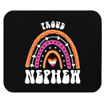 Discover Proud Nephew Lesbian Pride Rainbow Mouse Pads