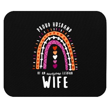 Discover Proud Husband Lesbian Wife Rainbow Mouse Pads