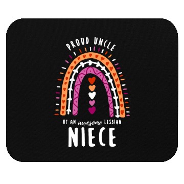 Discover Proud Uncle Lesbian Niece Rainbow Mouse Pads