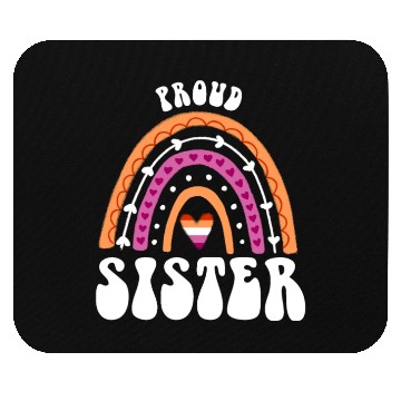 Discover Proud Sister Lesbian Pride Rainbow Mouse Pads