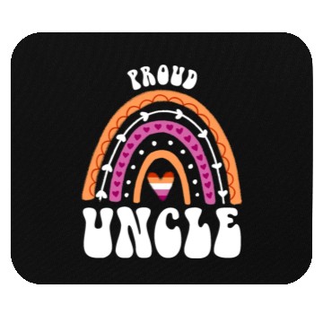 Discover Proud Uncle Lesbian Pride Rainbow Mouse Pads