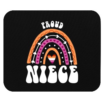 Discover Proud Niece Lesbian Pride Rainbow Mouse Pads