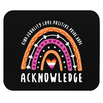 Discover Acknowledge Lesbian Pride Rainbow Mouse Pads