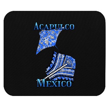 Discover Acapulco Vacation Tribal Stingrays Mouse Pads