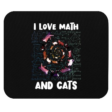 Discover Math Kitty Cat I Love Math And Cats Mathematics Mouse Pads