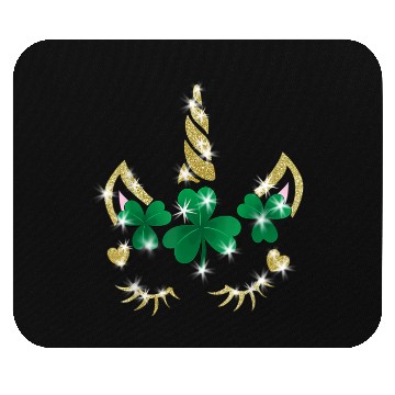 Discover Face Print Cute Saint Patrick s Day Girls Mouse Pads