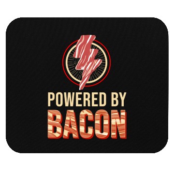 Discover Powered By Bacon For Bacon Lover Mouse Pads