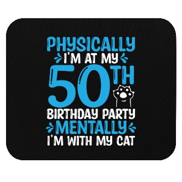Discover 50 Year Old Cat Dad with my Cat Mom 50th Birthday Mouse Pads