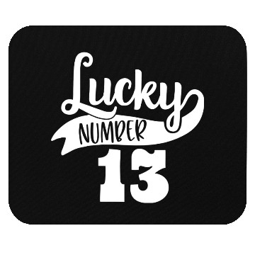 Discover Lucky Number 13 Birthday Party Design Mouse Pads
