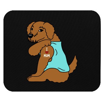 Discover I Love Mom Tattoo Goldendoodle Mouse Pads