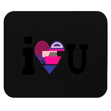 Discover I love U, i love you with heart. Mouse Pads