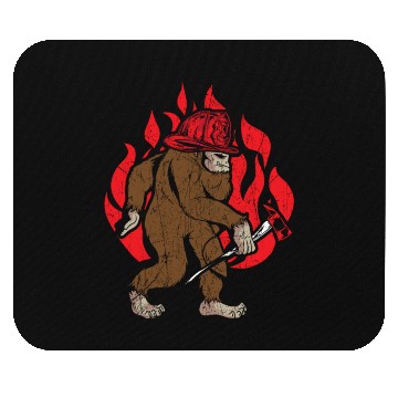 Discover Firefighting Fireman Firefighter Fire Bigfoot Mouse Pads