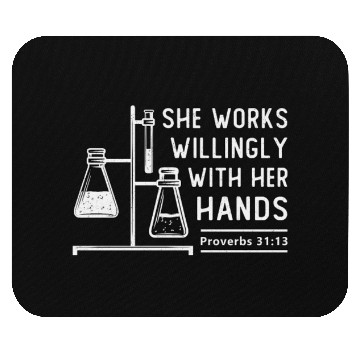 Discover Lab Tech She Works Willingly Laboratory Science Mouse Pads