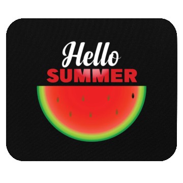 Discover Hello Summer, Hello summer slogan on watermelon Mouse Pads