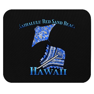 Discover Kaihalulu Red Sand Beach Vacation Tribal Stingrays Mouse Pads