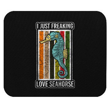 Discover Sea Horse Swimming Ocean Mouse Pads