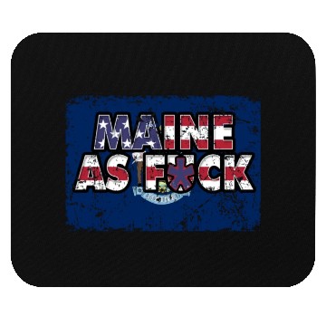 Discover America US Flag State Flag Maine Mouse Pads