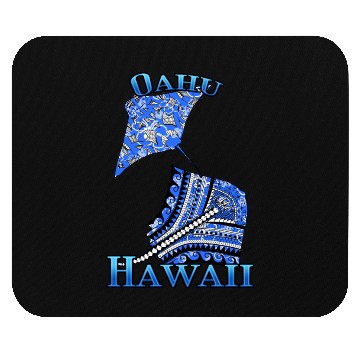 Discover Oahu Vacation Tribal Stingrays Mouse Pads