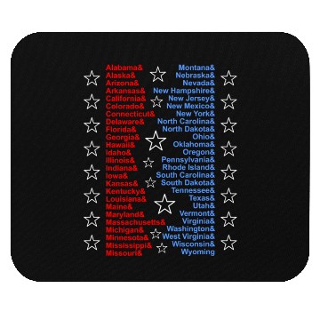 Discover Patriotic Fifty States Red White Blue Mouse Pads