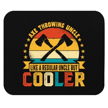 Discover Retro Axe Throwing Uncle - Like a Regular Uncle Mouse Pads
