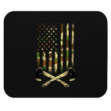 Discover American Camouflage Throwing Axes - US Flag Axe Mouse Pads