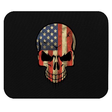 Discover skull flag us Mouse Pads