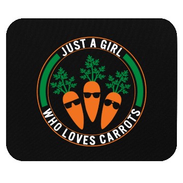 Discover Carrot Vegetable Mouse Pads, Just A Girl Who Loves