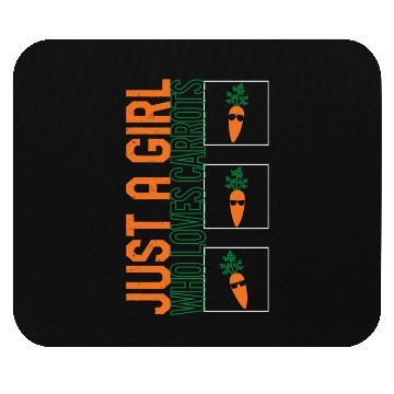 Discover Carrot Vegetable Mouse Pads, Just A Girl Who Loves