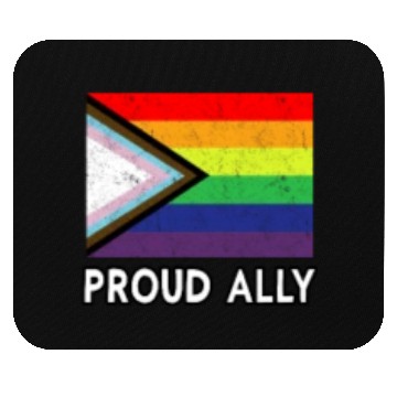Discover Proud Ally | Pride Month LGBTQ Black Pride Flag Mouse Pads