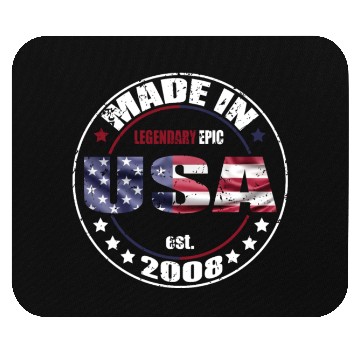 Discover Birthday Saying Born USA 2008 Mouse Pads