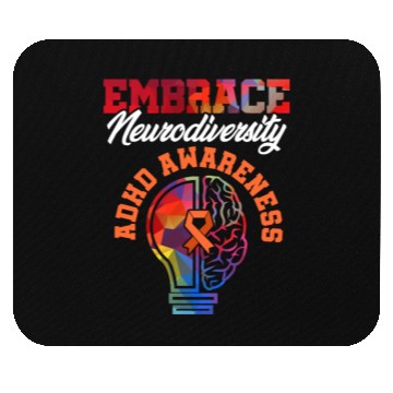 Discover ADHD Awareness Embrace Attention Deficit Warrior Mouse Pads
