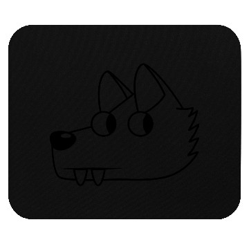 Discover sly looking wolf with teeth Mouse Pads